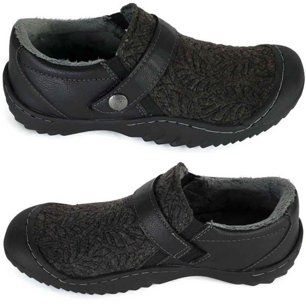 New Jbu Jambu blakely slip on casual fur lining  shoes loafers black memory foam